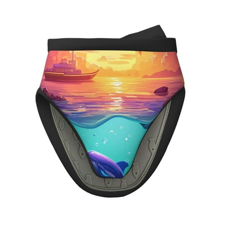 

Vsdgher Hawaiian Island Dolphin Non-Slip Mini Oven Mitt Set Short Oven Mitts for Baking Grilling Barbecue Microwave 5.9 x5.9 in