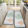 thumbnail image 4 of Kitchen Rugs Sets Of 2,Blue Boho Abstract and Plant Pattern Anti Fatigue Kitchen Mat Rugs Non Slip Washable,Decorative Kitchen Floor Mats for Kitchen,Sink,Laundry,17"x47"+17"x47", 4 of 5