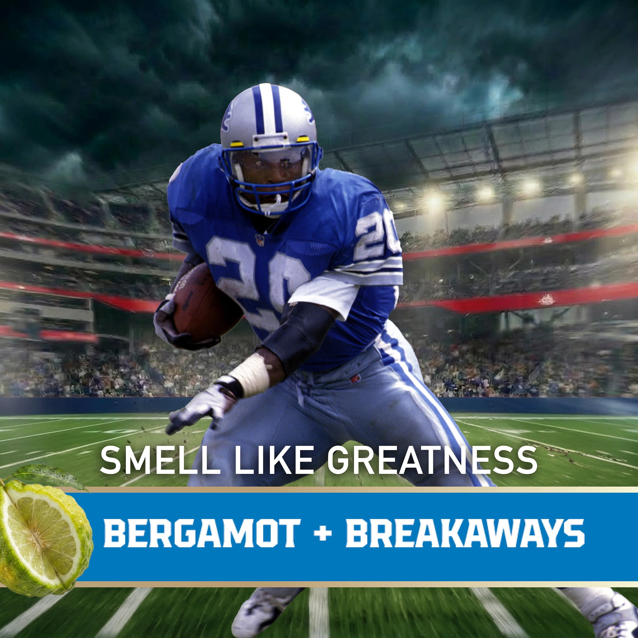 Old Spice Deodorant for Men, Antiperspirant, NFL Collection, Barry Sanders, Scent of Bergamot + Breakaways, 2.6 oz