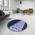 thumbnail image 3 of Ahgly Company Indoor Square Patterned Periwinkle Purple Area Rugs, 8' Square, 3 of 6