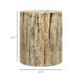 thumbnail image 3 of Chic Rattan Coffee Table | Durable Concrete Accent Side Table | Tan, 14.6" Round Top, 16.9" H | Indoor/Outdoor Patio Furniture, 3 of 7