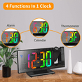 thumbnail image 6 of Digital Projection Alarm Clocks for Bedrooms, Large LED Display, BKSDUEH Mirror Desk Alarm Clock with USB Charger, Adjustable Brightness, Loud Alarms for Kids Elderly, Heavy Sleepers, Snooze, 12/24H, 6 of 8