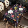 thumbnail image 2 of Pioneer Flower Floral Print Pattern Rectangle Tablecloth 60"x120", Waterproof Polyester Table Cloth, Wipeable Spillproof for Dining Camping Indoor Outdoor, 2 of 6