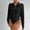 Black, variant on Bodysuit for Women Turn-Down Collar Long Sleeve Button Down Bodysuits Office Business Work Tops One Piece Leotard Shirt Purple S