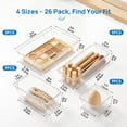 thumbnail image 6 of Sindcom 26 PCS Clear Plastic Stackable Organizer Bins，Makeup Drawer Organizers and Vanity Organizer, 6 of 10