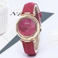 thumbnail image 1 of Price Down Sfonq Womens Watches Fashion Women Leather Casual Watch Luxury Analog Quartz Crystal Wristwatch Mothers Day Gift for Grilfriend,Hot Pink Buy 2 Save 10%, 1 of 2