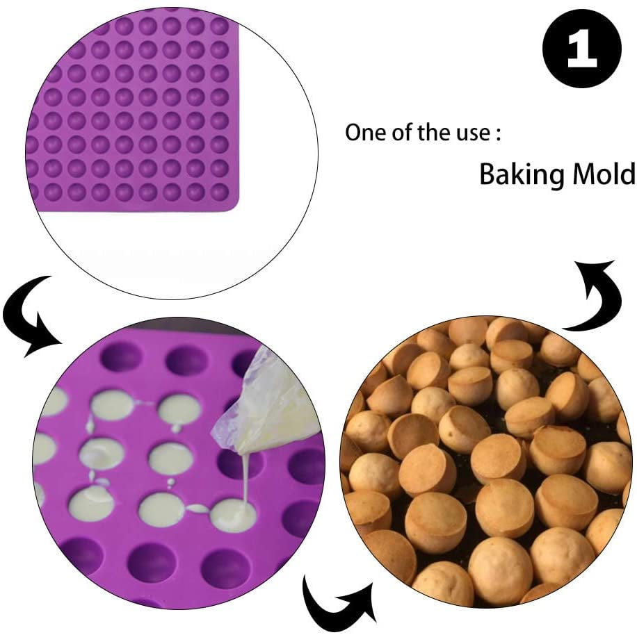 Purple-0.47 in Silicone Baking Mat Cooking Sheets,Baking Molds,For Pets Non-stick Fat Reducing Mats for Healthy Cooking 11.5 16 in