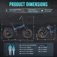 thumbnail image 6 of SAMEBIKE 749w Folding Electric Bike for Adults, 48V 15Ah Removable Battery E-Bike, Up to 70 Miles Range, 20" x 4.0 Fat Tire Electric Mountain Bike with Dual Suspension, 7-Speed Commuter Bicycle, 6 of 10