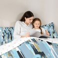 thumbnail image 4 of Manfei Ombre Brushstroke Twin Comforter Sets, Blue Tone Gradient Bedding Set, Reversible 2 Pieces, 1 Comforter and 1 Pillowcase, 4 of 6