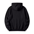thumbnail image 6 of MNCLS Men's Waffle Knit Hoodie Pullover with Quarter-Zip Neck, Drawstring Hood and Kangaroo Pocket for Casual Everyday Wear - BLACK_M, 6 of 6