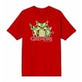 thumbnail image 4 of Gremlins Red Circle Logo Men's Red Crew Neck Short Sleeve Tee-Small, 4 of 7