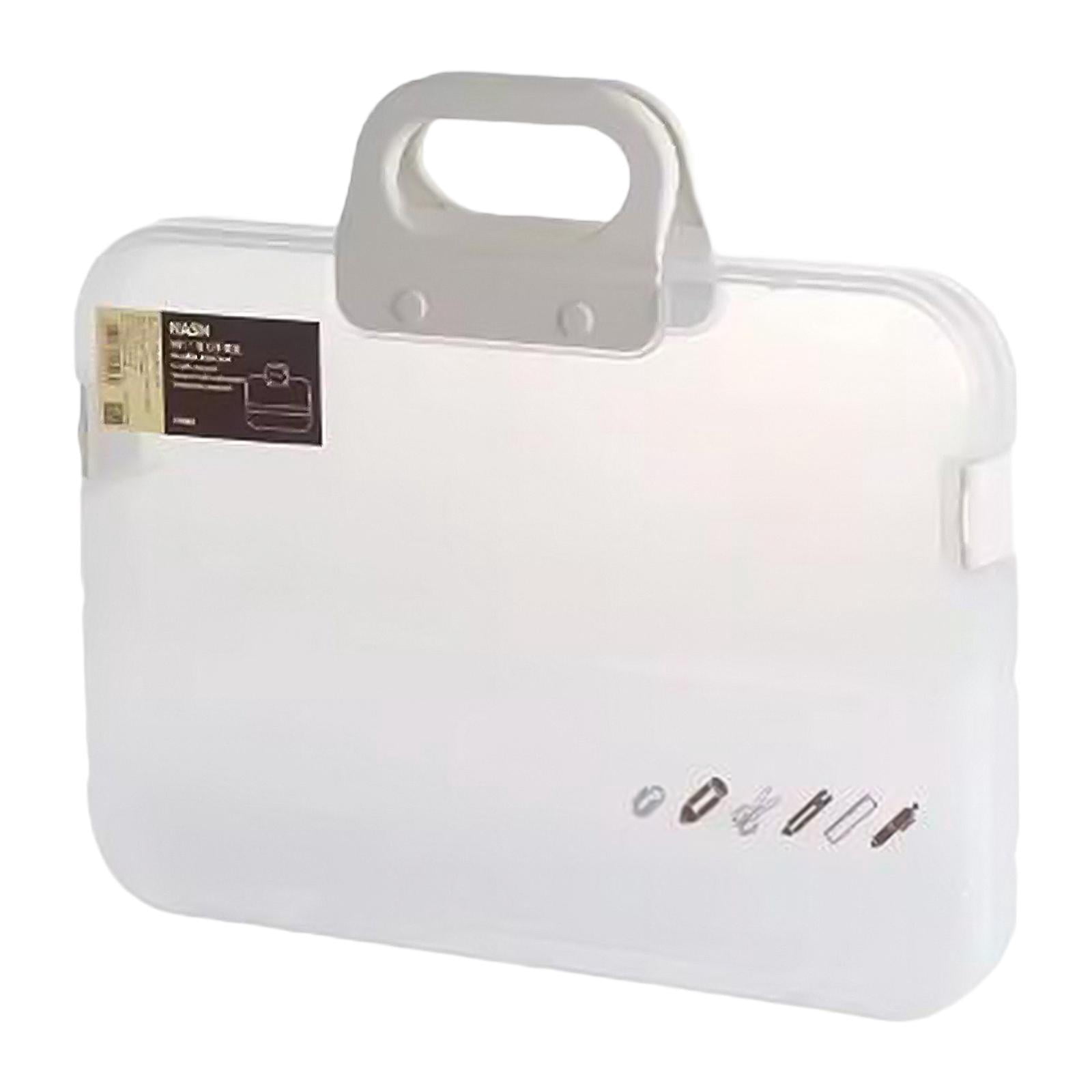 MAGIDEAL Portable files Organizer A4 Document Box Multipurpose Accessories with Snaps Transparent
