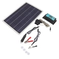 thumbnail image 3 of Kit de cargador de batería de panel solar, panel solar de silicio monocristalino de 20 W, 18 V, 50 A, MPPT, controlador estabilizador de voltaje USB dual para vehículos recreativos al aire libre, 3 of 5