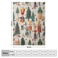 thumbnail image 4 of JEUXUS Nutcracker Blanket Cute Throw Blanket Pine Tree Evergreen Tree Gingerbread Man Warm Washable Room Office Sofa Home Gift Print Flannel Soft Fluffy Chunky,White,, 4 of 6
