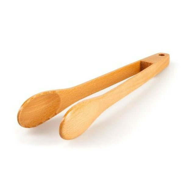 G S I Outdoors Kitchen Utensil 46123 Rakau; Tong; Natural Oil; Beech Wood; Safe For Non-Stick Coookware