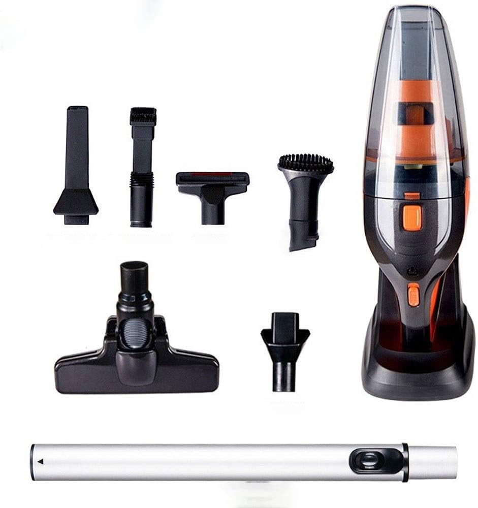 Hard Floor Vacuum Cordless Vacuum Cleaner, Powerful Suction Stick and Handheld Light Weight Bagless Large-Capacity Dust Cup Vacuum Ideal for Hard Floor Carpet Pet Hair for Home (Color : Red)