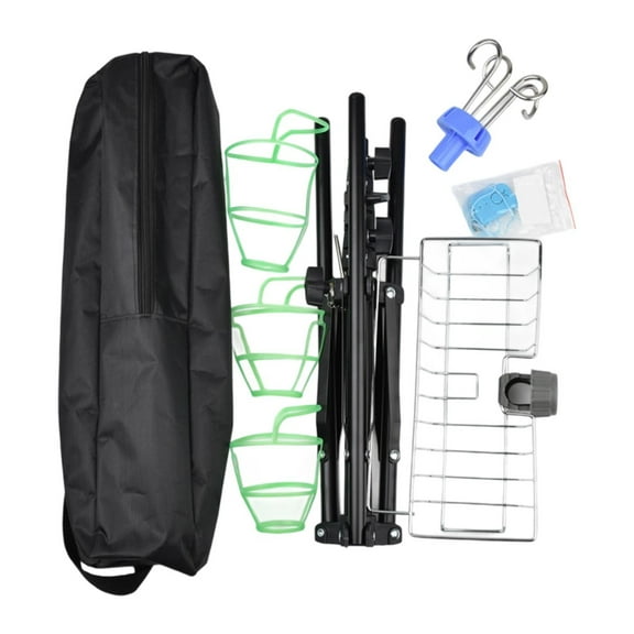 IV Pole IV Stand Feeding Tube Holder Foldable with Portable Bag for Travel and Home Care Use
