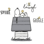 Lambs & Ivy Classic Snoopy with Woodstock & Dog House Black/Gray Wall Decals