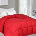 thumbnail image 1 of Superior Oversized All-Season Reversible Down Alternative Comforter, Full/Queen, Red, 1 of 15