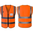 thumbnail image 1 of Chaleco de Seguridad Simonetta Vespetti con Tiras Reflectantes y Cierre, Talla L, 5 Piezas Naranja, 1 of 4