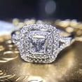 thumbnail image 4 of K-KED 925 Silver Rings Clear Zircon Crystal Ring Womens Men's Retro Fashion Jewelry-7, 4 of 6