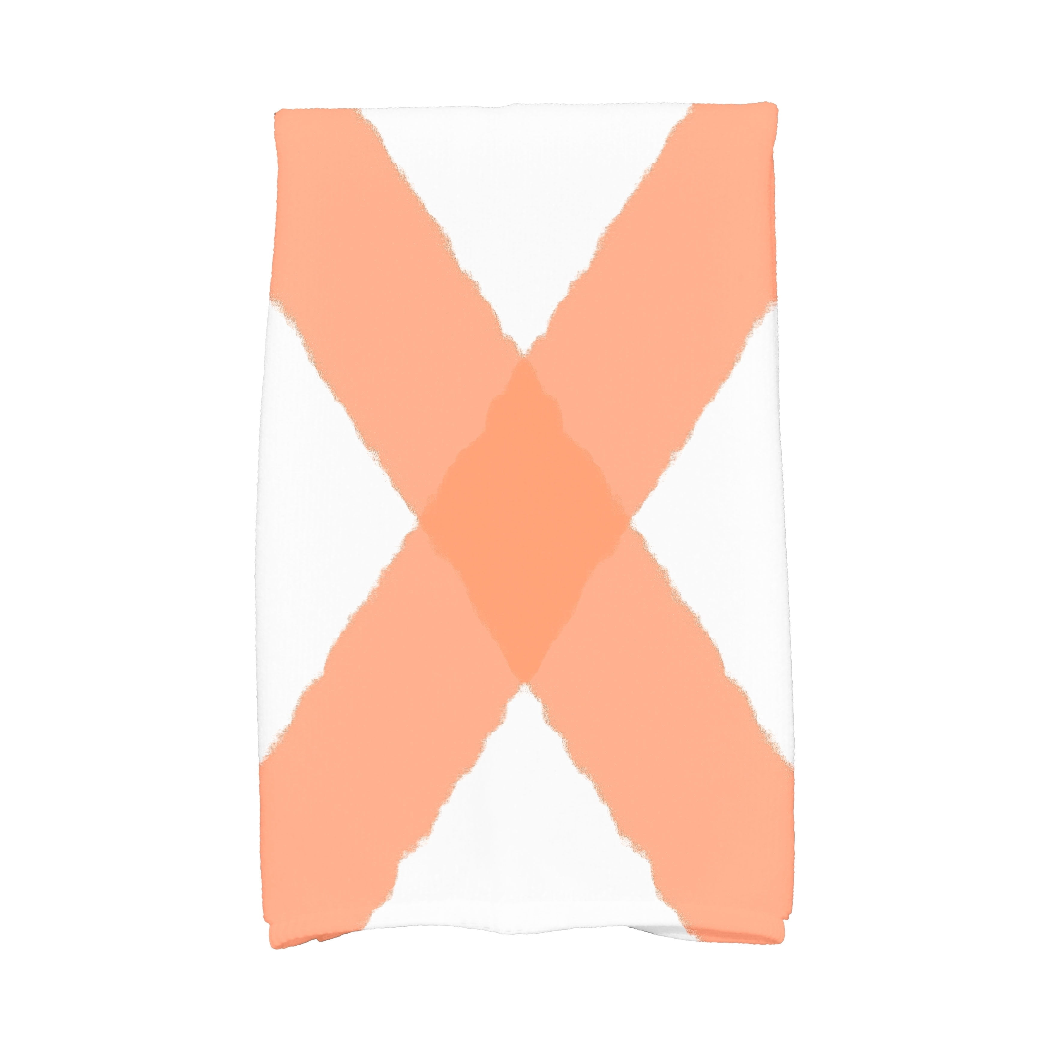 Simply Daisy, 16 x 25 Inch, X Marks the Spot, Geometric Print Kitchen Towel, Blue