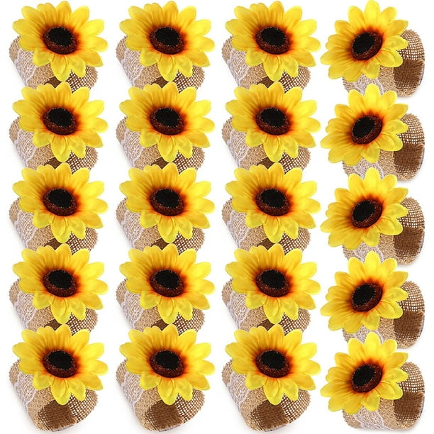 Sunflower napkin rings bulk discount