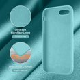thumbnail image 5 of iPhone SE Case 2022/2020, iPhone 7 8 Case, Silicone Ultra Slim Shockproof Phone Case with [Soft Microfiber Lining], 4.7 inch, Sea Blue, 5 of 5