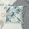 thumbnail image 2 of Creowell Pillow Covers  Flower Bird Green White Throw Pillows Covers Carpet Ethnic Print Decorative Pillowcase Farmhouse  Cushion Case Decor for Home Sofa Couch Bed, 2 of 5