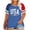 AU21_Blue, variant on Plus Size Flag Shirt for Women 4th of July Tshirts USA 1776 Patriotic Tops Anniversary Short Sleeve Tee Deep Red XXL