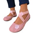 thumbnail image 2 of YOUYEDIAN Mary Jane Shoes Women Versatile Floral Deco Round Toe Low Heel Fashion Flats Comfy Slip On Double Strap Casual Dress Shoes, 2 of 4