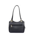 thumbnail image 5 of Sishka Black Genuine Leather Ladies Bags – Elegant Satchel with Top Handle & Shoulder Carry, Stylish Designer Bag for Women, 5 of 10