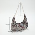 thumbnail image 3 of Bolso de compras de moda para mujer, bolso para axilas de oso Kawaii para regalo (cinturón de perla marrón) Sywqhk Para Estrenar, 3 of 8