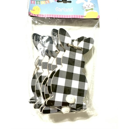 Happy Easter Plaid Bunny Garland