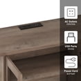 thumbnail image 2 of Blotout-Liquor Cabinet with Outlet & 16,000 Color Lights, Rustic Bar Cabinet with Removable Wine Rack, Coffee Bar Cabinet with Storage for Kitchen, Dining Room, Living Room(Grey), 2 of 11