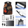 thumbnail image 3 of Disketp Fiery Floral Pattern Mochila Ligera Clásica con Múltiples Bolsillos, Mochila Casual para Hombre y Mujer, Ideal para Escuela, Trabajo y Viajes, 3 of 5