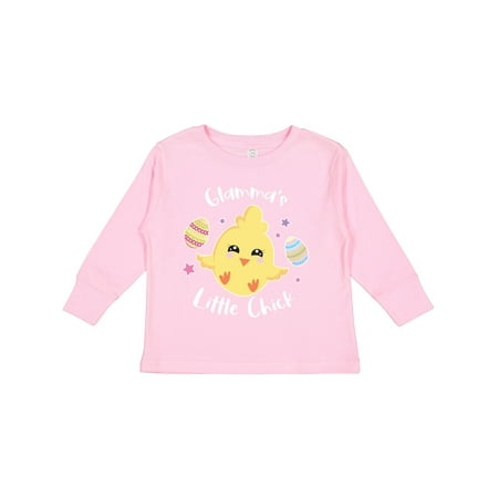 

Inktastic Happy Easter Glamma s Little Chick Girls Long Sleeve Toddler T-Shirt