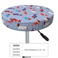 thumbnail image 4 of Lsque winter Dachshund Pattern Round Bar chair cushion covers Velvet Fabric Premium Comfort Protects from Scratches and Stains for 14-17 Inch Chair-12 inch, 4 of 7
