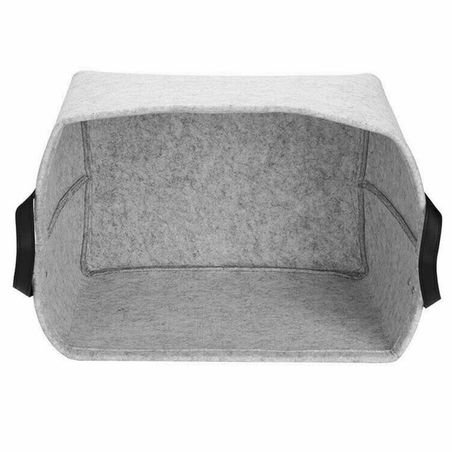 Matsuzay Cesta de almacenamiento plegable de fieltro Natural caja de lavandería portátil de mano juguetes de gran capacidad libros organizador de Almacenamiento y organización del hogar gris Matsuzay HA001884-01