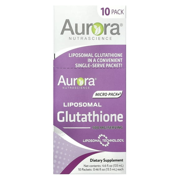 Aurora Nutrascience Micro-Pack ®, Liposomal Glutathione , 10 Packets, 0.46 fl oz (13.5 ml) Each