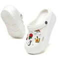 thumbnail image 5 of CERYTHRINA Womens Platform Clogs 2 in High Heels Mules Gardener Platform with Casual Clogs White 40, 5 of 9