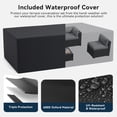 thumbnail image 5 of Clouddwell 7-Piece Patio Furniture Set on Sale, Black Rattan Wicker Outdoor Sectional Sofa Couch with Table Patio Conversation Set for Lawn& Backyard, Light Gray, 5 of 9