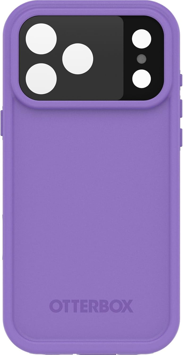 OtterBox iPhone 17 Pro Max (Only) FRĒ Series Waterproof Case with MagSafe - Rule of Plum (Purple) - Sleek & Stylish - Waterproof iPhone Case up to 2 Meters - IP68 - Phone Case for Swimming/Snorkeling