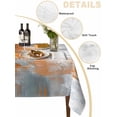 thumbnail image 2 of Abstract Orange Grey Table Cloth, Modern Minimalist Street Art Waterproof Tablecloth for Rectangle Tables, Reusable Washable Fabric Table Cover for Restaurant Kitchen Dining Tables 52"x70", 2 of 6