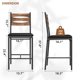 thumbnail image 2 of Yeshouse juego de 4 taburetes de bar de madera, tapizados en piel sintética con respaldo, reposapiés y cojín grueso, ideales para isla de cocina, barra o apartamento, 2 of 7
