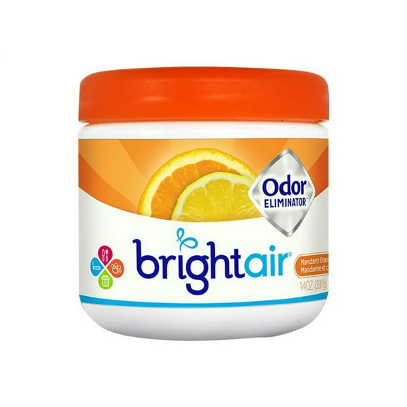 Bright Air Super Odor Eliminator Mandarin Orange & Fresh Lemon - Air freshener - gel - pot (pack of 2)