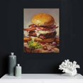 thumbnail image 4 of Nawypu  Kitchen Wall Decor Hamburger Canvas Painting Wall Art Kitchen Decor, Delicious Breakfast Artwork for Dinning Room Restroom Bedroom Coffee Room Bar Modern Home Wall Decor, 4 of 4