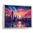 thumbnail image 2 of Designart "The Big Apple in Pop Art" City New York Floater Framed Wall Art Living Room, 2 of 7