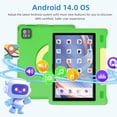 thumbnail image 3 of Kids Tablet, 10.1 inch IPS HD Touchscreen Android 14 64 GB Storage, 8GB RAM, Octa Core Tablet for Kid with Kid-Proof Case, Parental Controls, 12-hr Battery, WiFi, GPS – Green, 3 of 7