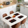 thumbnail image 3 of Erosebridal Black Red Placemats Set of 4, Geometric Stripe Table Mats for Dining Table Set of 4, Stylish Place Mats for in Door Dinning, Kitchen Decor, 3 of 4